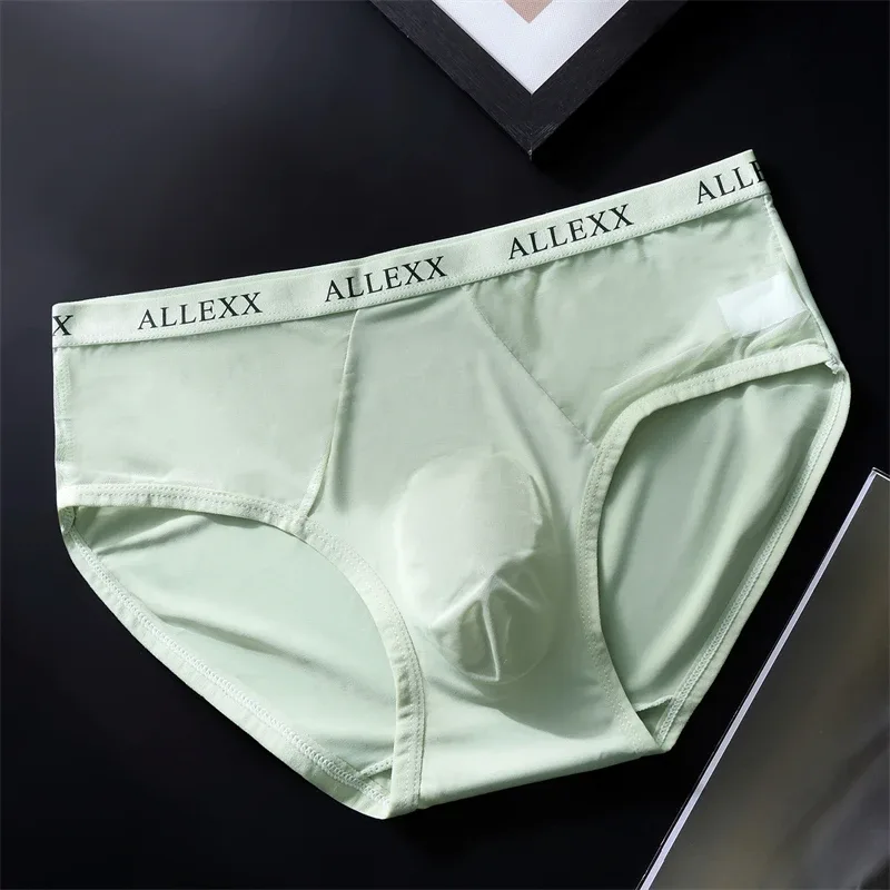 Adults 18 plus size men's underwear Ice silk lingeries for man 3D convex calzoncillos hombre thin cueca summer cuecas masculina
