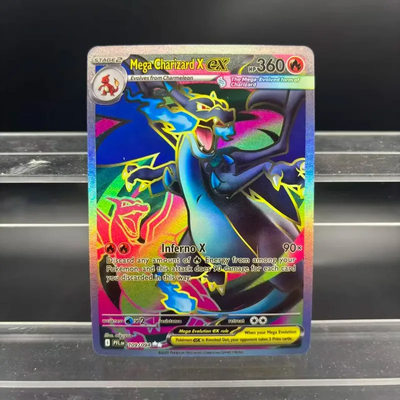 DIY Collection Cards Mega X ex Phantasmal Flames EN Self Made Single Card Classic Game Anime Card Gift Toy