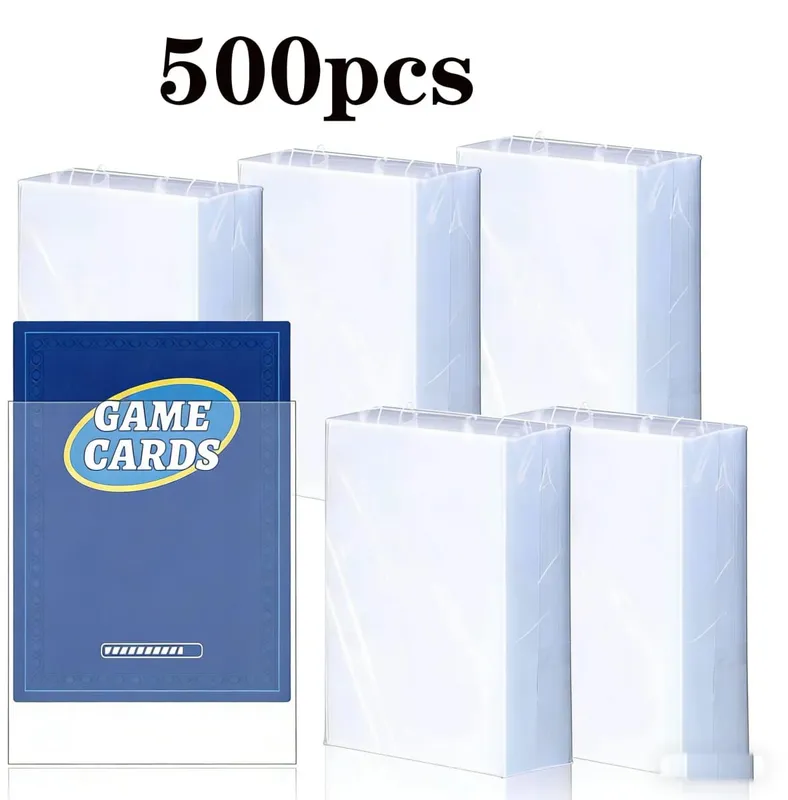 500 Counts Clear Penny Card Sleeves Plastic Soft Trading Card Protectors For Standard Pokemon MTG Baseball Sports Game Card