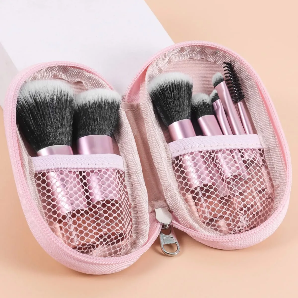 Mini set di pennelli per trucco da 10 pezzi con borsa Pennello per trucco portatile da viaggio disponibile in più colori