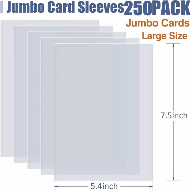 Jumbo Cards Sleeves L Xl Large Size Transparent Card Holder Protector For Tcg Mtg Game Sport Cards Oversized Trading Card Photo