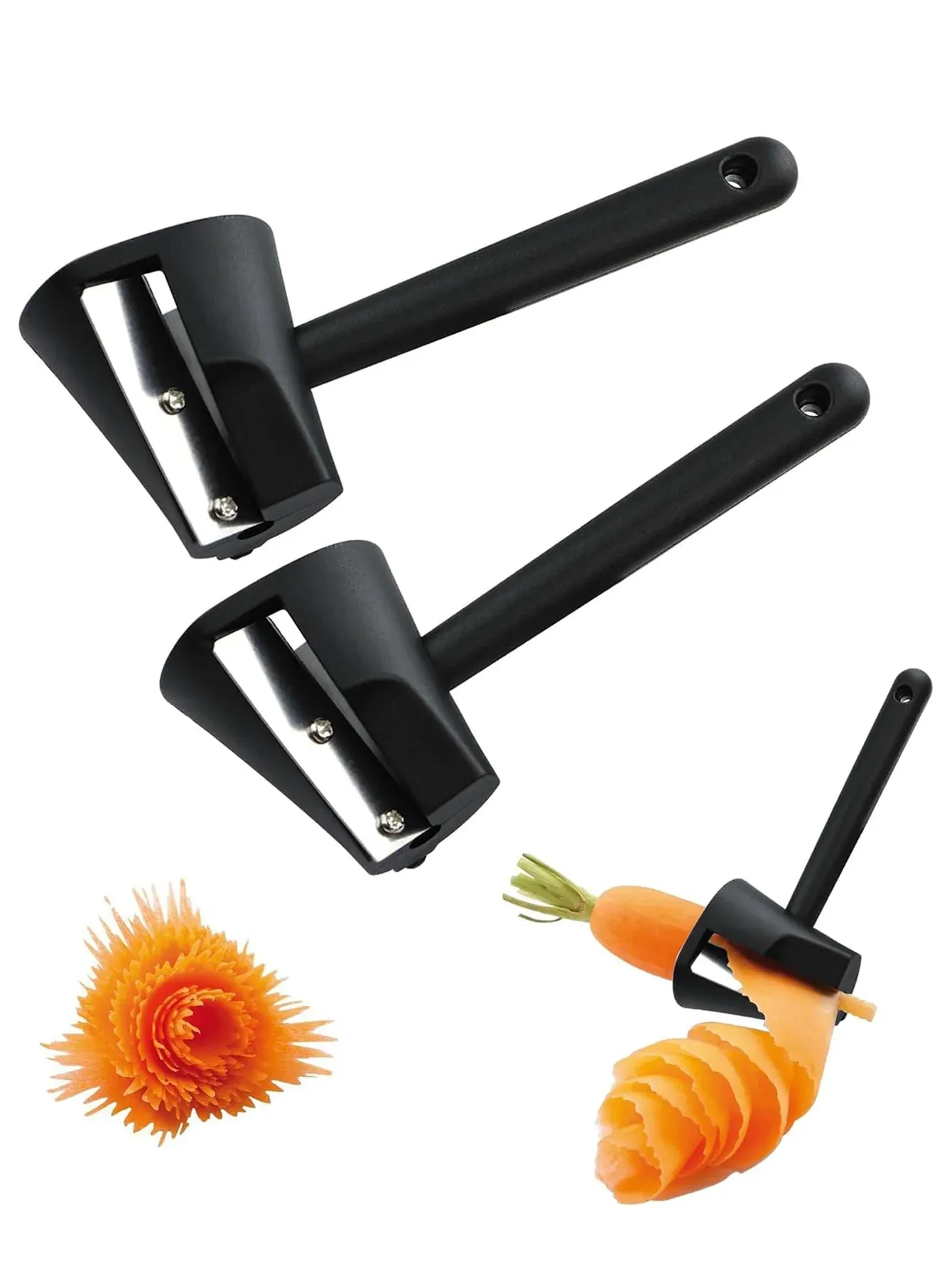 Vegetable Curler Peeler Fruit Carving Tools Carrot Sharpener for Garnishing Design Cutting Slicer Shaver for Carrots Vegetables