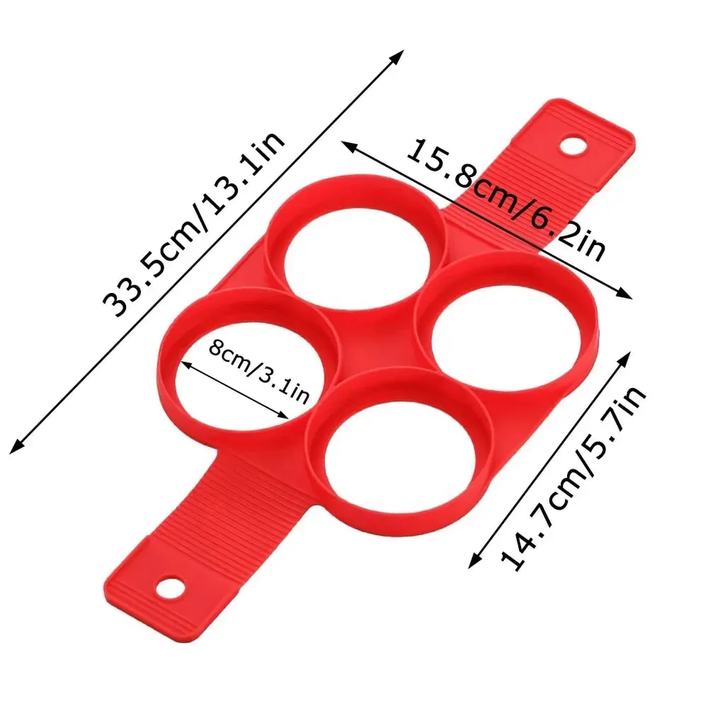 Egg Pancake Ring Nonstick Pancake Maker Mold Silicone Egg Cooker Fried Egg Shaper Omelet Moulds for Kitchen Baking Accessories