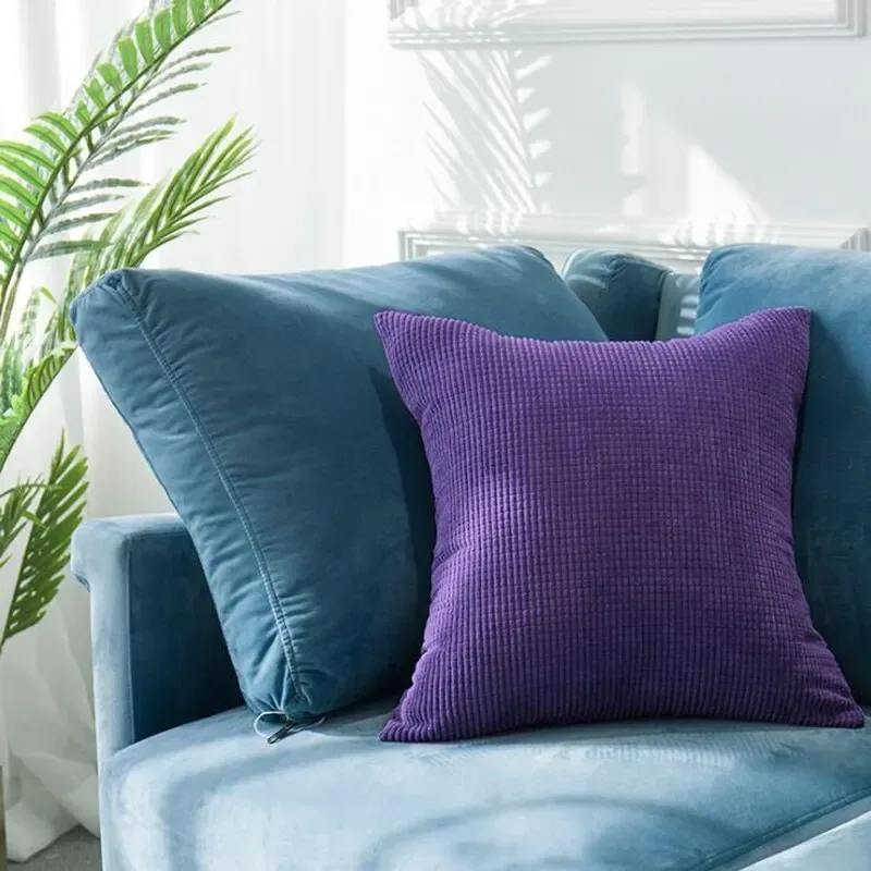 Solid Luxury Square Cushion Cover 30x50/40x40/45x45/50x50cm Soft Decorative Throw Pillow Case for Sofa Car Home — image 13