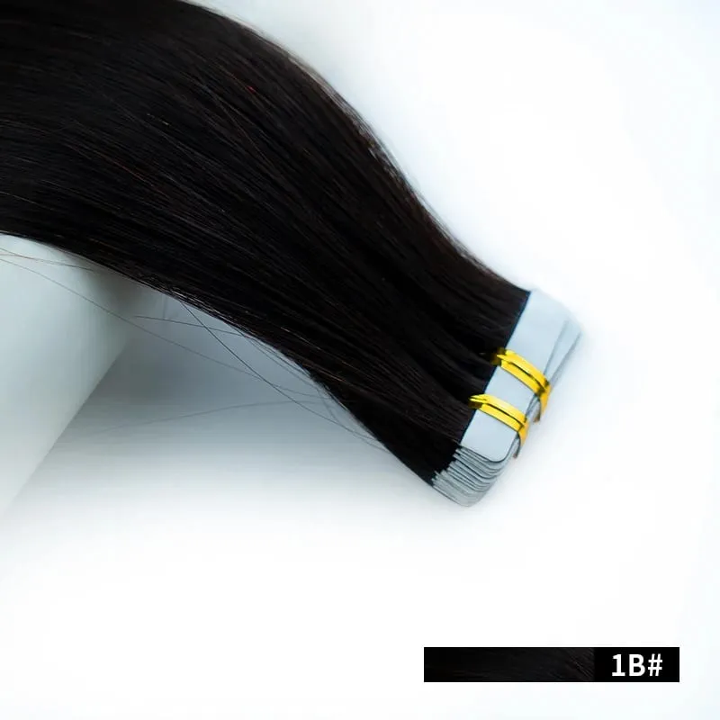 Double Drawn European Wholesale Tape in Extensions Invisible Cuticle Aligned Remy Tape in Hair Extensions 100% Human Hair