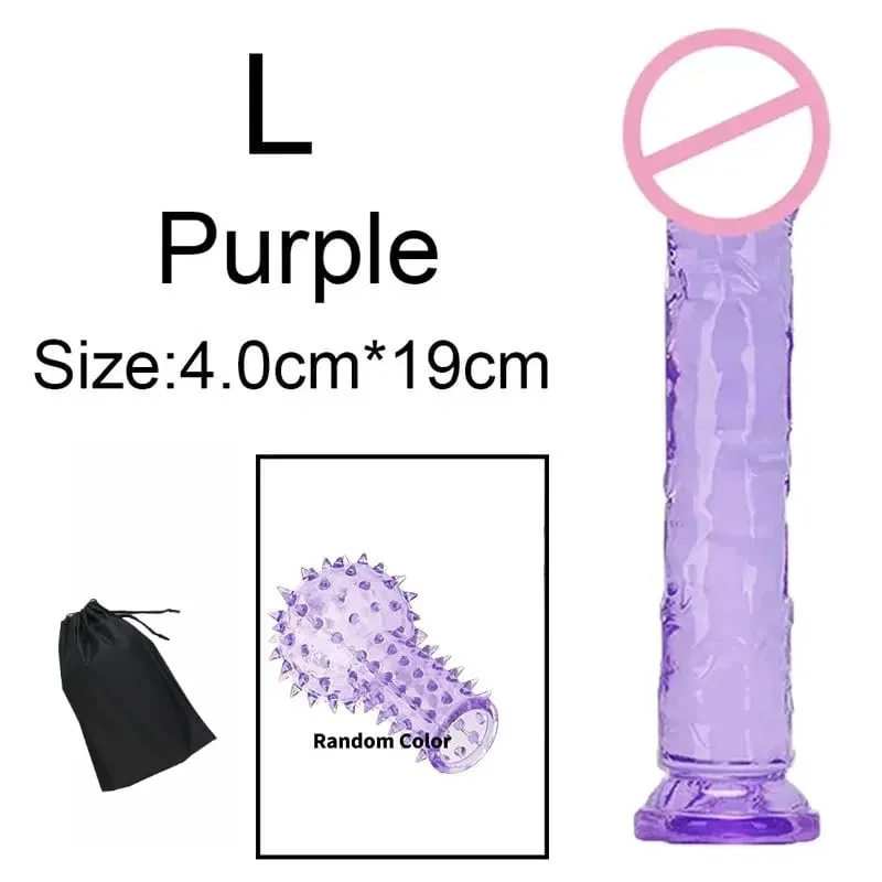 Super Cheap 6 Sizes Realistic Soft Jelly Dildo Butt Plug Anal Plugs Adult Sex Toy for Women and Men Vaginal and Anal Masturbator