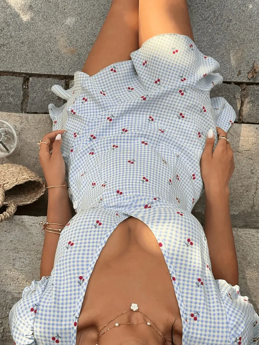 Dresses for Women New Summer Sleeveless V-Neck Women Dress Elegant Slim Print Mini Dress Women Vestidos De Verano Mujer