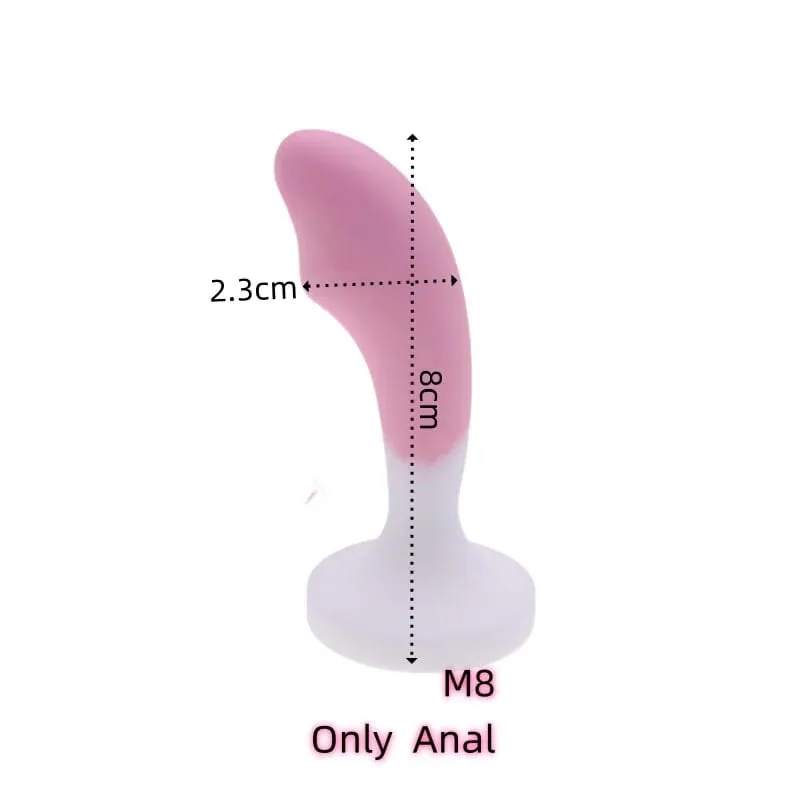 Malý silikonový anální kolík Dildo vaginální kolík s odnímatelným falešným měkkým liščím králičím ocasem pro pár erotických pomůcek s dilatátorem análních korálků