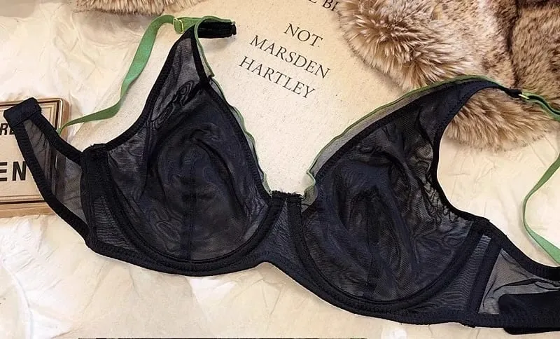 Sophisticated French Minimiser Bra Underwire Support Triangle Cups Non Padded Mesh Lingerie Set For Large Bust MOYISU Panty Set