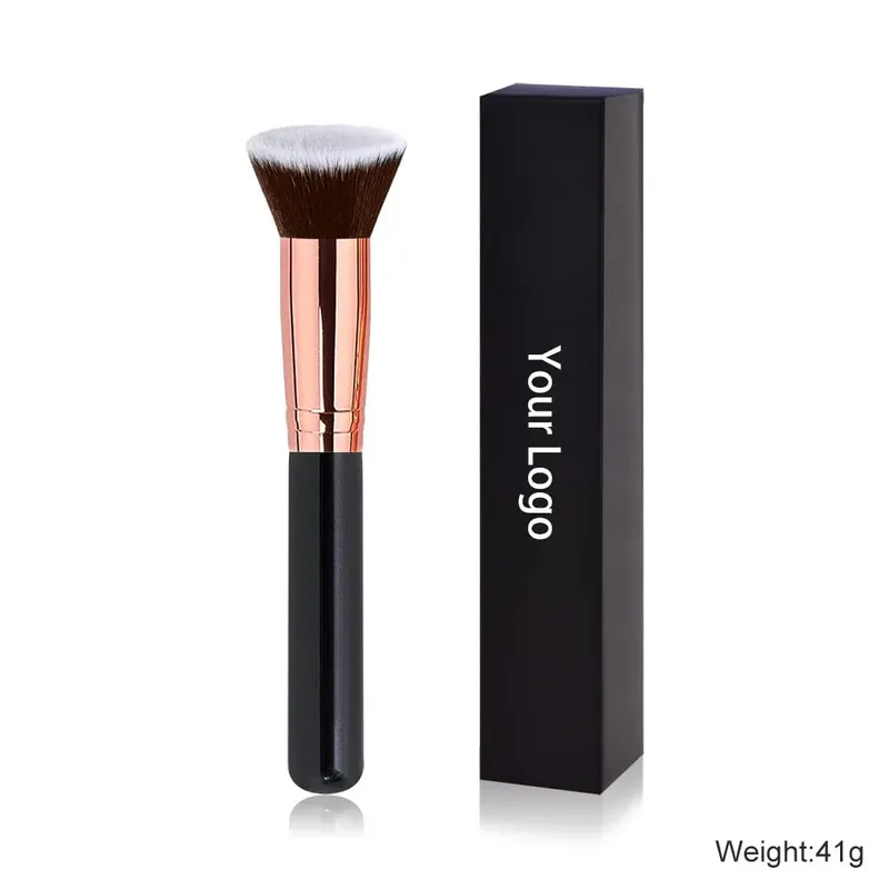 Pinceaux de maquillage de marque privée gratuite fond de teint poudre libre correcteur pinceau de mélange rose outil de maquillage de beauté en gros en vrac 10 pièces — image 11