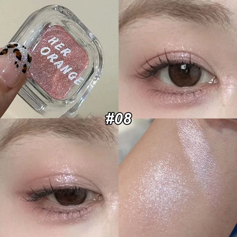 Red Brown Monochrome Eyeliner Eyeshadow Powder Palette Silky Matte Chocolate Lying Silkworm Eyeliner Waterproof Aegyo-sal Makeup — image 14