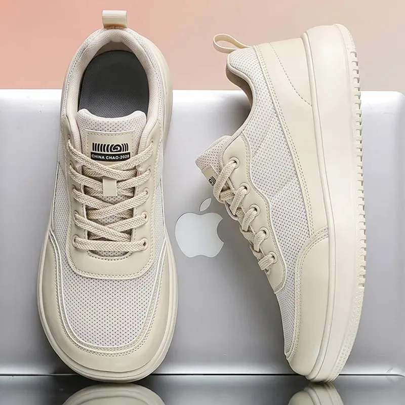 New Wide Toe Men Shoes Casual Versatile Soft Sole Wide Last Shoes Walking Sneakers Breathable Mesh Comfortable Barefoot Shoes