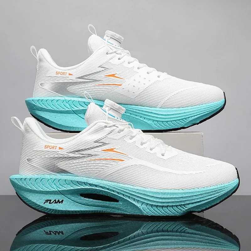 Men Marathon Running Shoes Sports Carbon Board Christmas Breathable Lightweight Women's Comfortable Athletic Nonskid Sneakers