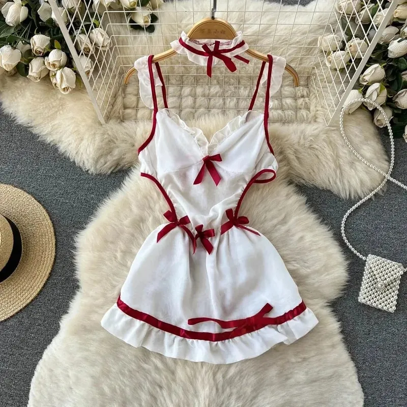 Women Sensual Lace Dress Women V-Neck Open crotch Slim Comfortable Dress Fashion Breathable Sheer Mesh Short Dress New