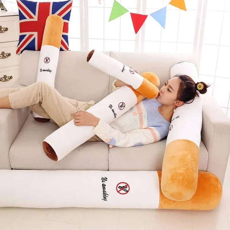 Hot Decoration Creative Smoking Cylindrical Sleeping Cushion Cigarette Pillow Plush Toys Fashion Boyfriend Birthday Gift