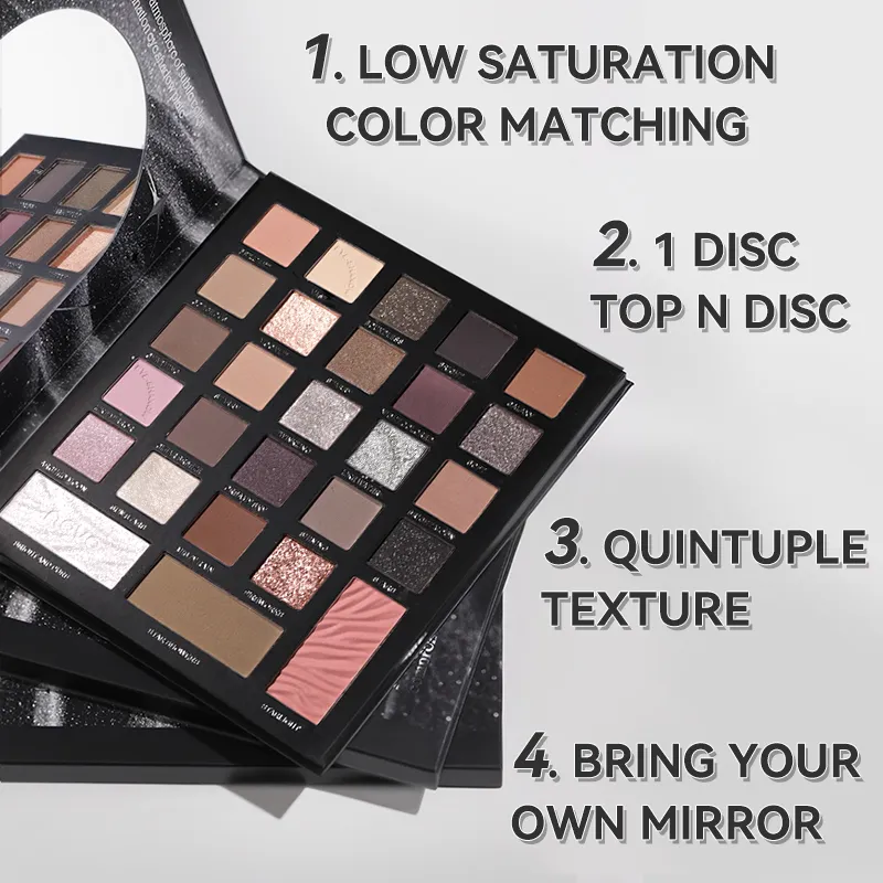 27-Shade Mult Eye Shadow Matte Pearlescent Glitter Large Plate Blush High-Gloss Multi-Functional Contouring New Style