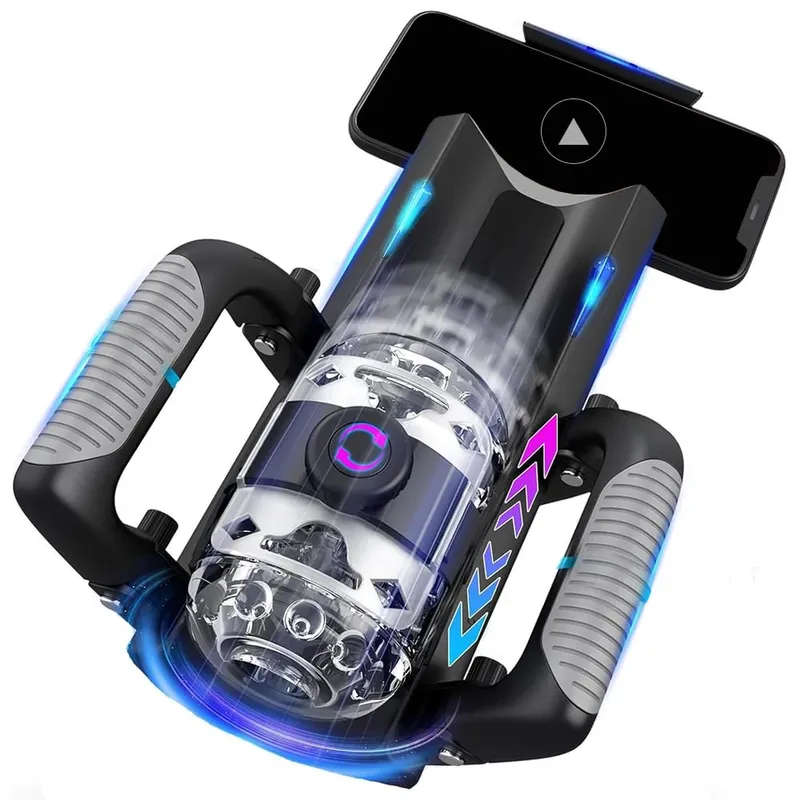 12cm 6-Segment Fixed-point Telescopic High Speed Male Masturbator One-Key Burst Masturbation Cup Trainer Sex Toys for Men