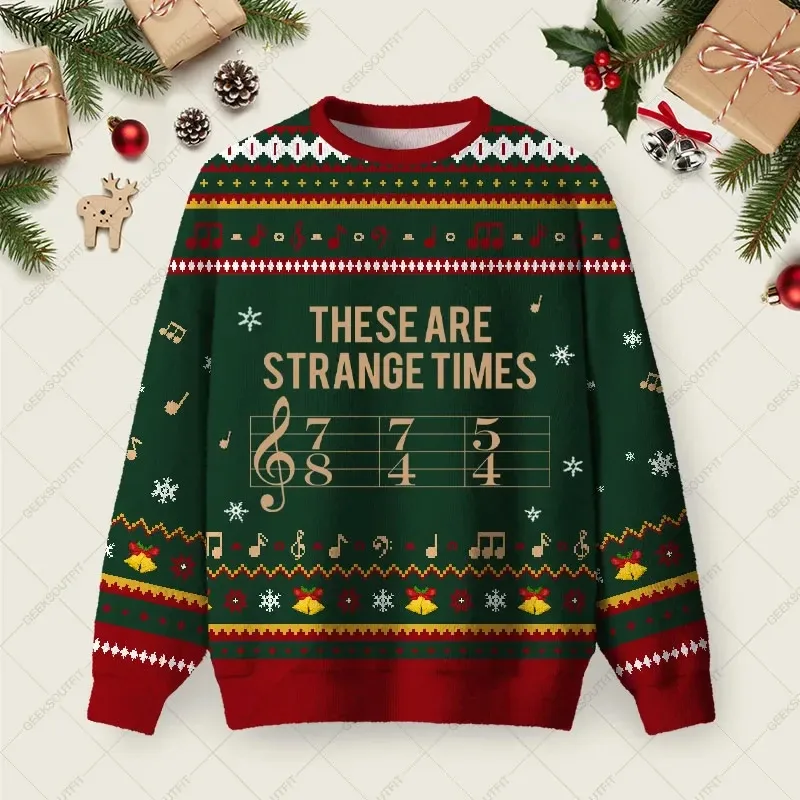 3D Print Gingerbread Man Graphic Sweatshirts Funny Santa Claus Ugly Christmas Sweater Unisex Xmas 2026 Pullover Casual Clothing — image 13