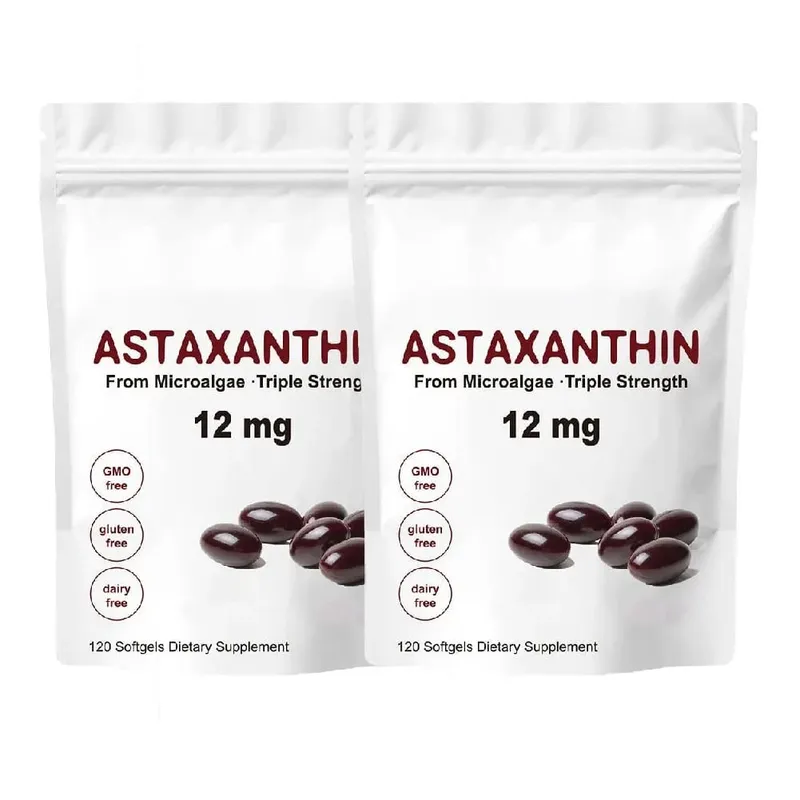 Astaxanthin 12mg Premium Astaxanthin Antioxidant Supplements | Supports Eye Joint Internal Circulation Skin Health | Tanning