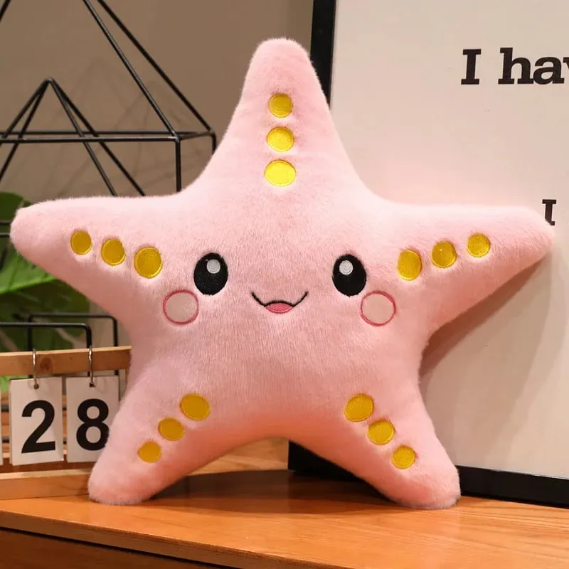 12/43cm Starfish Star Plush Pillow Stuffed Smiling Ocean Animal Colorful Cushion Sofa Chair Decor Present — image 14