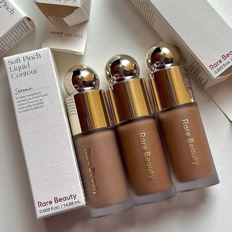 Marca de beleza rara quente 3d rosto contorno líquido blush natural bronze contornos vara olho nariz sombra destaque brilho espelho