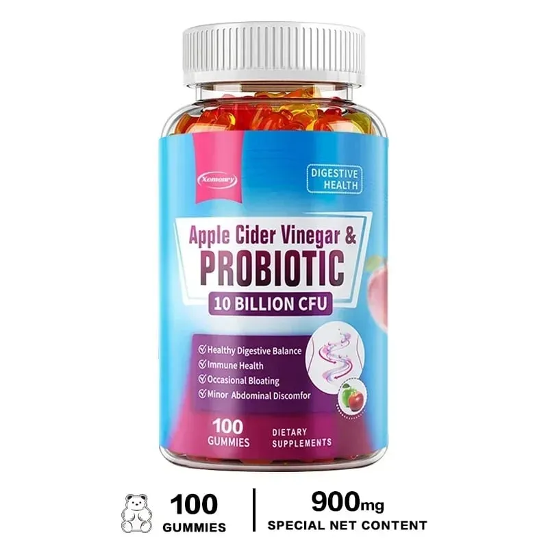 Probiotic Gummies - Contains Apple Cider Vinegar Which Aids Digestion Boosts Immunity and Relieves Constipation and Bloating