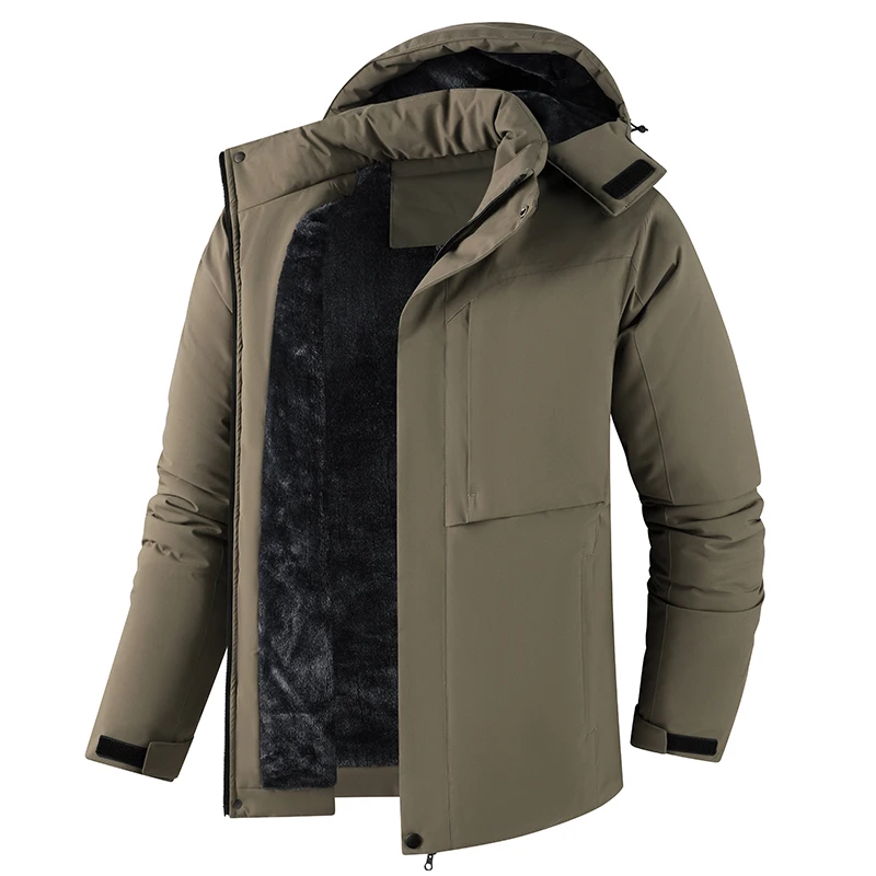 Winter Men Warm Waterproof Jackes Coat Mens Windproof Fleece Thicken Jacket Parkas Man Outdoor Casual Hooded Coat Jackets Male 1005010146117792