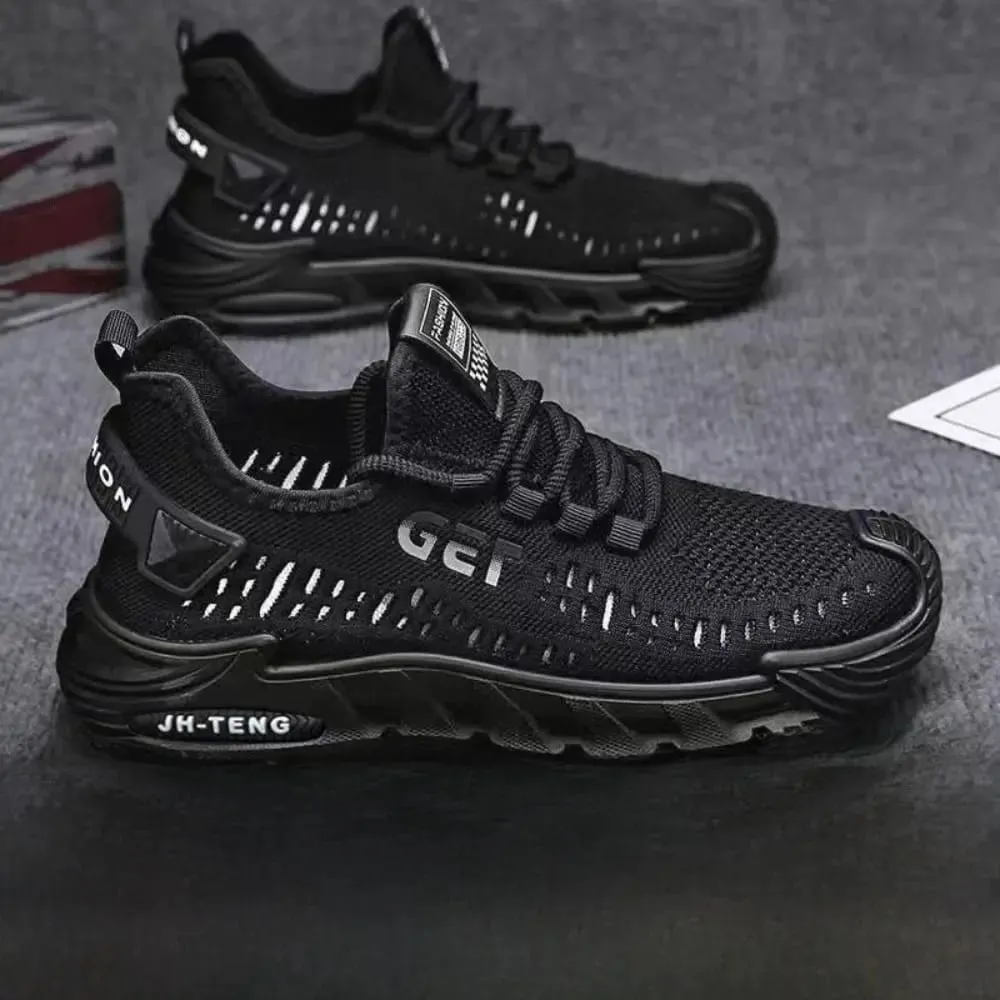 New Breathable Men's Casual Sneakers Anti-slip Lace Up Running Shoes Soft-soled Wear-resisting Slip-on Fashion Sneaker for Men