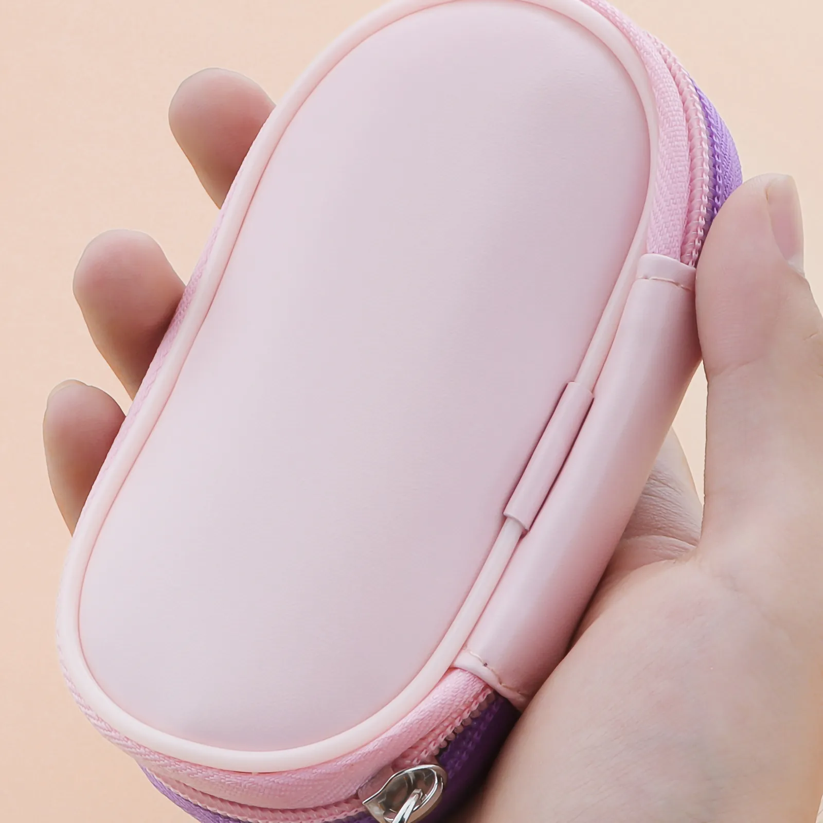 10 แปรงแต่งหน้าขนาดเล็กสีชมพูแบบพกพาเครื่องมือแต่งหน้าแต่งหน้าพัฟ-แปรงปาล์มชุดเครื่องมือแต่งหน้ามืออาชีพ