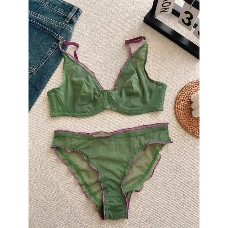 New Arrival Ladies Full Cup Bra Set Ultra Thin Minimizer Sexy Support Anti-Sagging Side Slim ABCD Everyday Comfort Lingerie Set — image 1