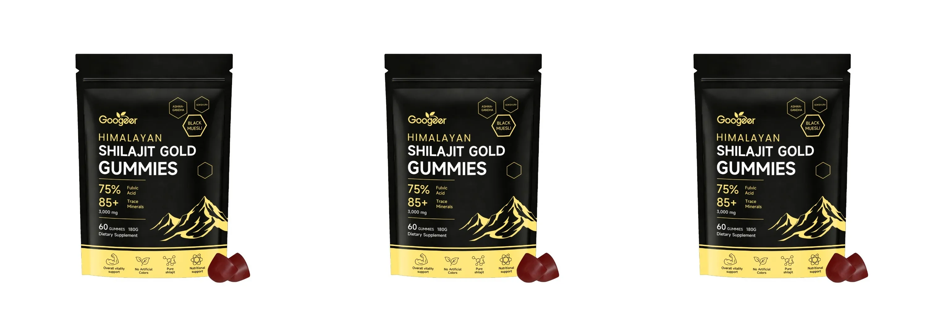 Himalayan Shilajit Gold 60 Gummies Minerals Formula Supports Energy Boost & Body Vitality Natural Nutritional Dietary Supplement — image 10