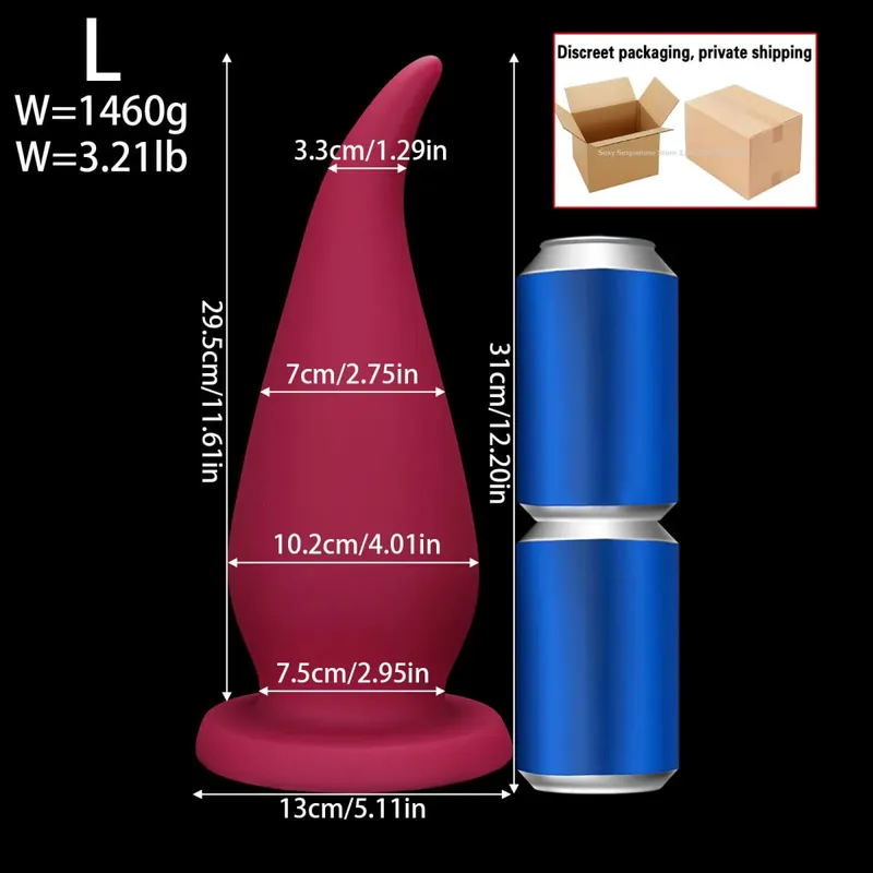 66cm Super Long Huge Anal Plug Big Thick Butt Plugs Training Anal Dilator Toy Prostate Massager Adult Anal Sex Toy For Women Men