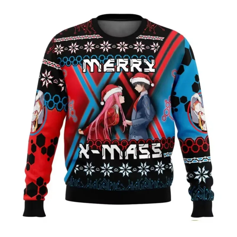 Anime One Piece Luffy Christmas Ugly Sweater 3D Sweatshirt Tops Autumn Winter Cosplay Santa Claus Pullover Sweaters Gift — image 10