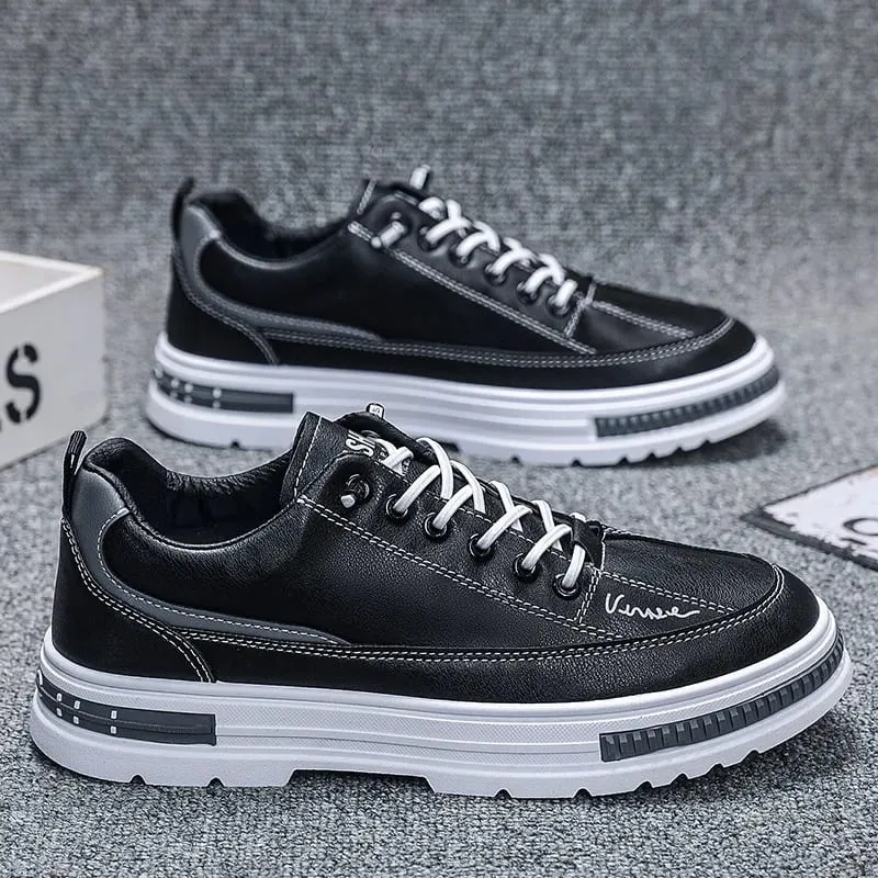 New Thick Soled Men's Casual Sports Board Shoes Fashionable Men's White Shoes Single Shoes