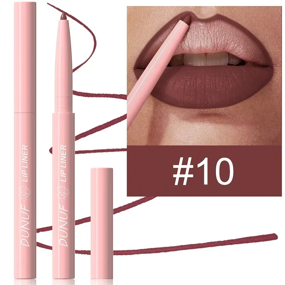 1Pc 테이퍼 펜촉 립 라이너 펜슬 매트 플럼핑 립 스테인 라스팅 방수 파인 립스틱 슬림 립 아웃라인 컨투어 메이크업 핑크