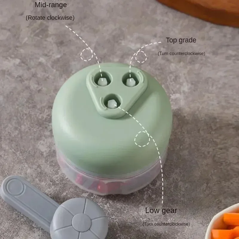 Perajang Sayuran Multifungsi Pengolah Makanan Kecil Manual Perajang Makanan Putar Tangan Alat Mincer Bawang Putih Gadget Dapur