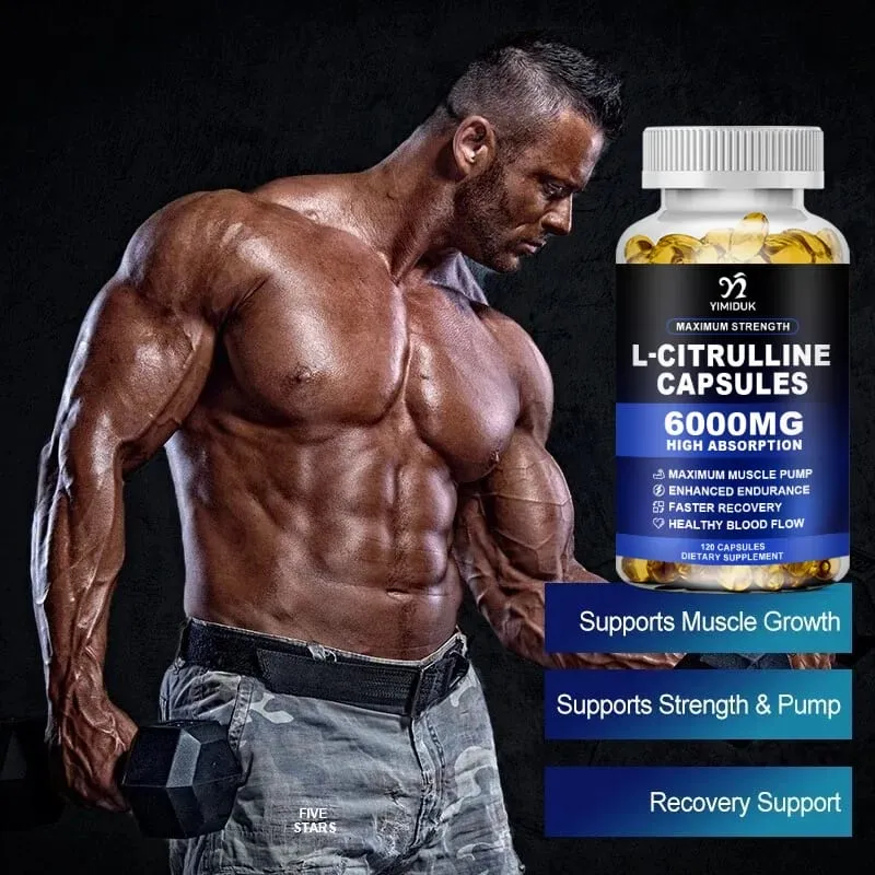 Maximum Strength L-Citrulline Capsules Support Blood Vessels Stamina Muscle Soreness for Bodybuilding & Strength Training — image 5