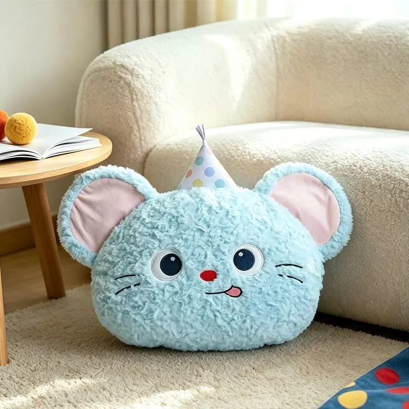 Cute Cartoon Animal Plush Pillow Soft Fluffy Pig Frog Cat Fox Sheep Kawaii Stuffed Cushion For Sofa Bedroom Home Decor Gift