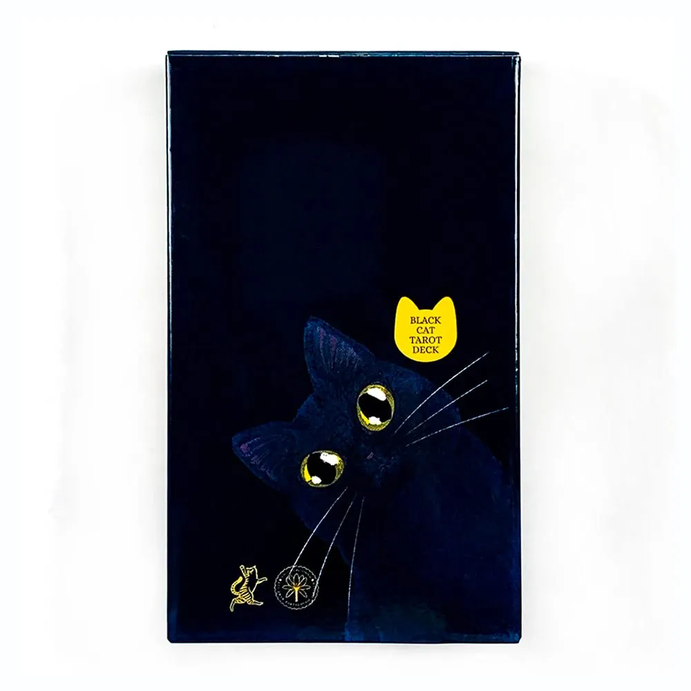 New Black Cat Tarot Deck 78PCS Cat-Themed Tarot Cards Meditation Divination Edition Deck Borad Game Party Games For Cat Lovers