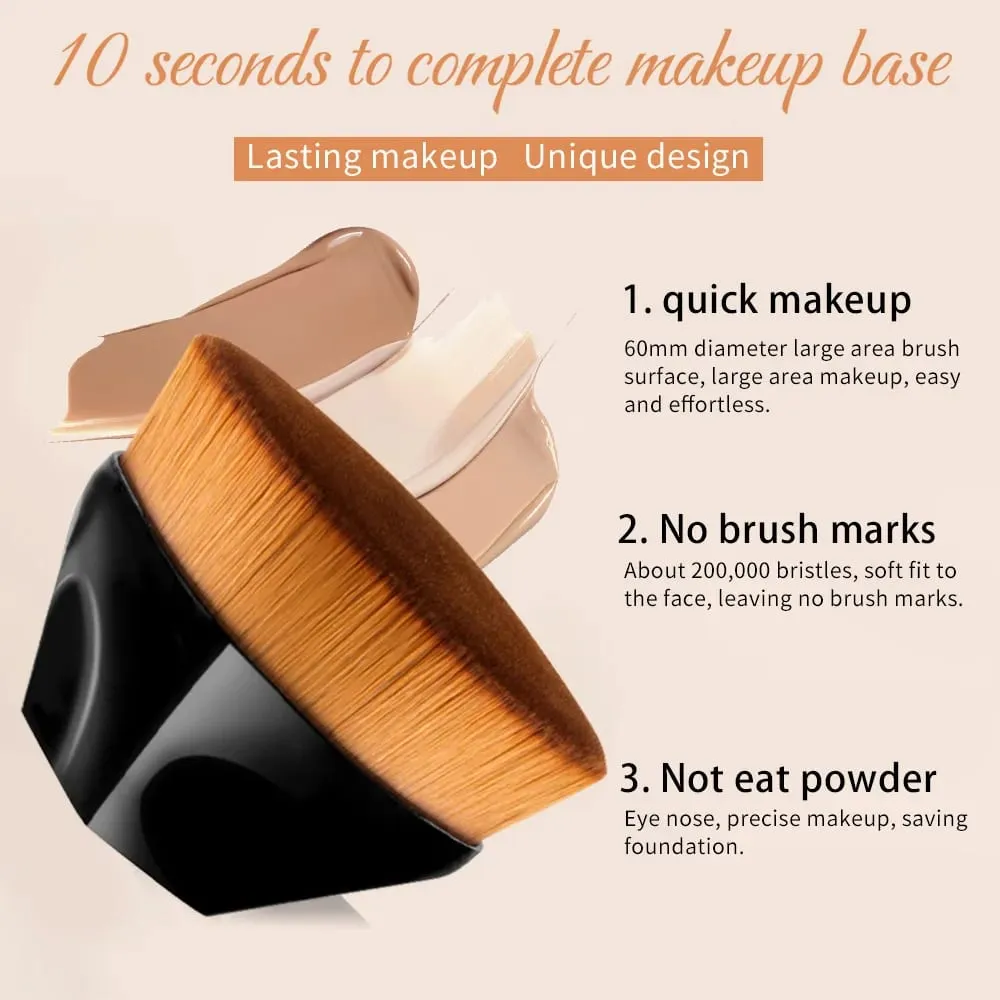 Magic Foundation Make-upborstel Vloeibare BB Cream Geen sporen Zacht Vezelhaarborstel met hoge dichtheid Meisjes Schoonheidstools met doos