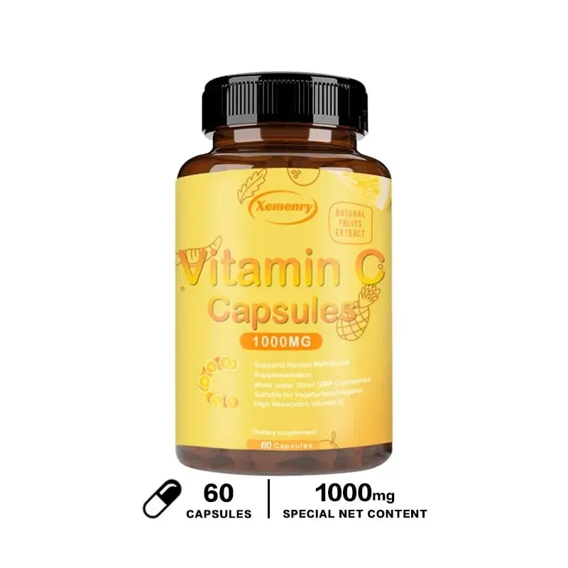 Vitamin C Capsules 1000mg - Immune System and Collagen Booster Skin Health Antioxidant Supplements — image 8