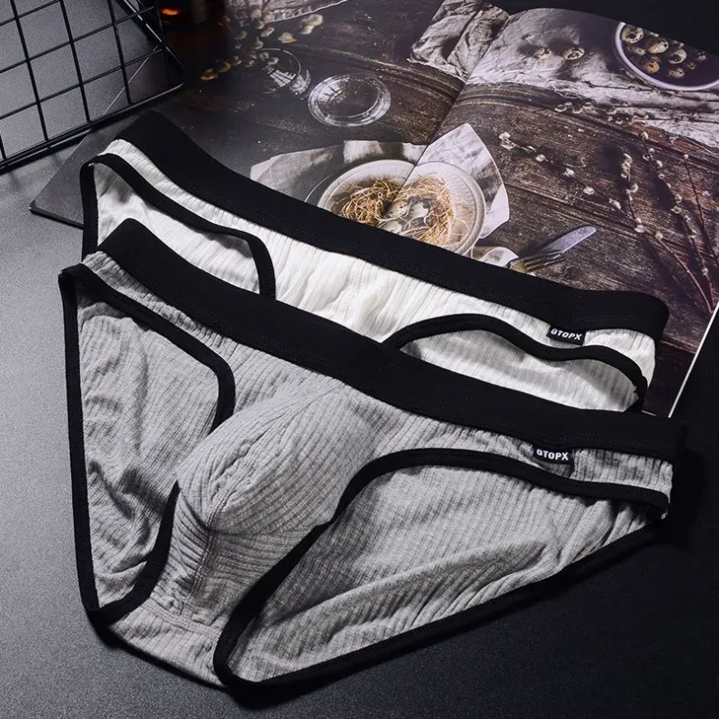Men's Underwear U-Convex Pouch Briefs Breathable Soft Elastic Low Rise Panties For Men Daily Lingerie 2-Pack — image 9
