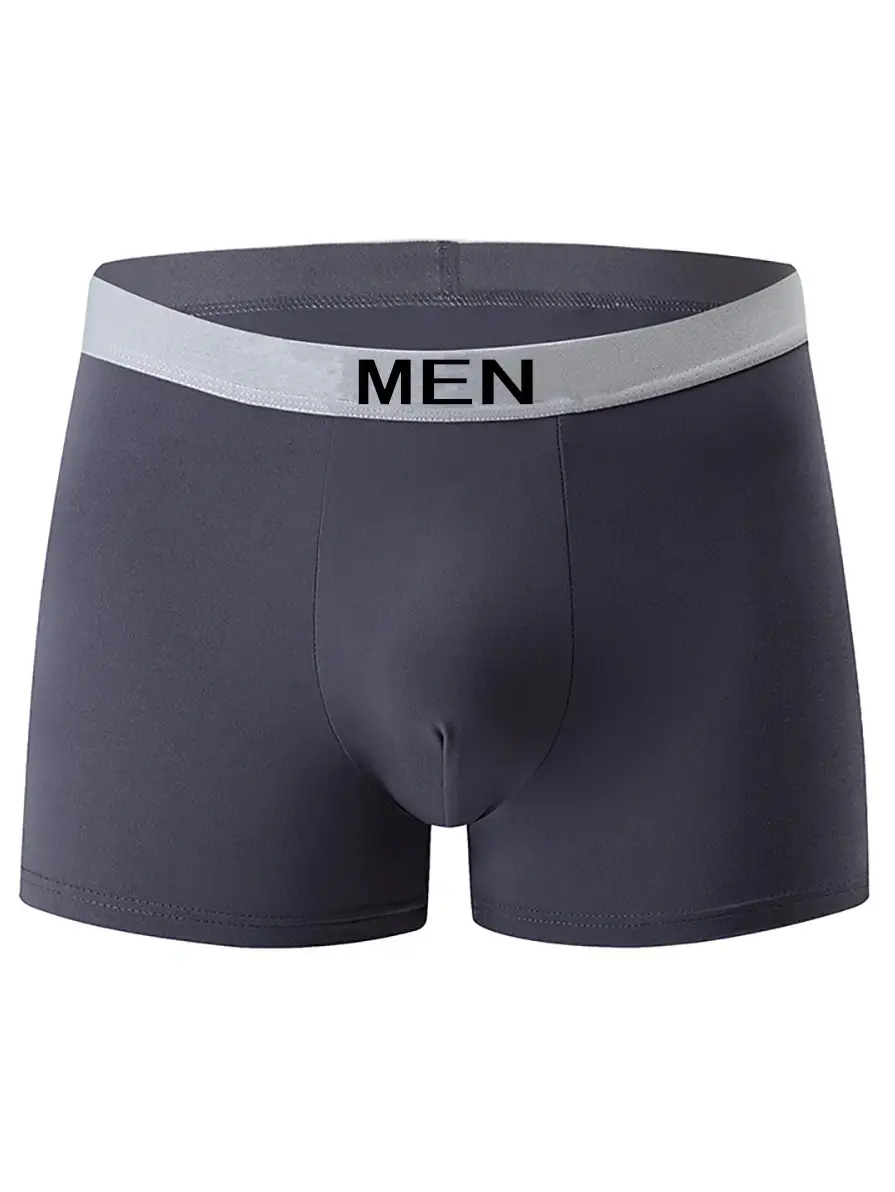 Bộ 7 món Đồ lót nam dài màu trơn bốn mùa, Đồ lót thể thao thời trang, Quần góc phẳng cỡ lớn
