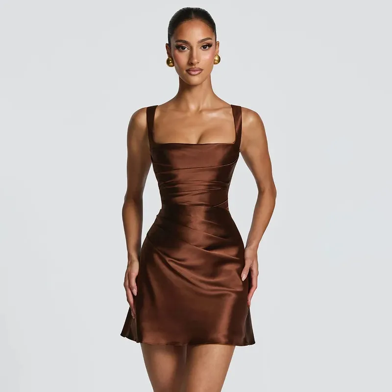 Women Sexy Solid Pleated Strapless Dress Lady Chic Off-shoulder Backless High Waist Split Dresses 2026 Summer Evening Party Gown — image 22