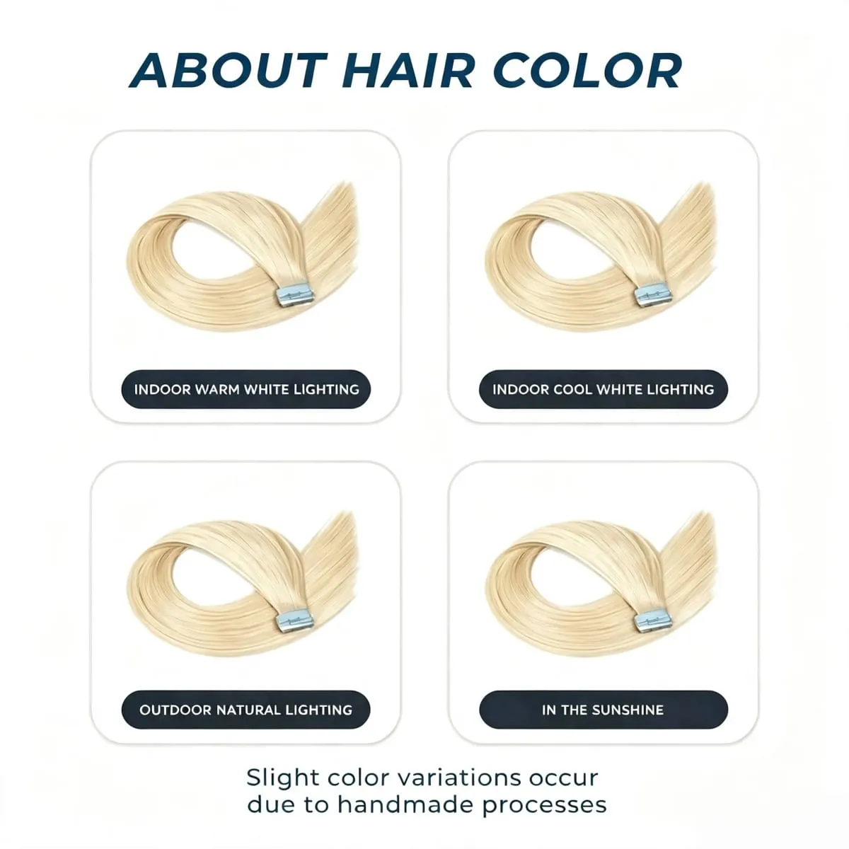 Women's Human Hair Extensions Tape-In Hairpieces No Glue Needed Double Weft Tape Tape-Ins with Natural Volume & Length