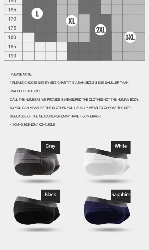 5PCS Men's three-piece briefs with U-shaped pouch, modal fabric, breathable, summer youth low-rise bottom pants