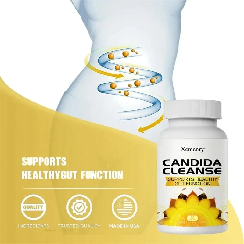 Candida Cleanse - Bevordert darmreiniging en ontgifting Verbetert de spijsvertering en verlicht constipatie en een opgeblazen gevoel