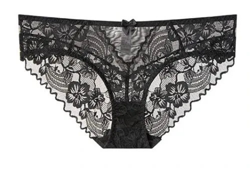 Everyday Lace Lingerie Ultra-thin Breathable Upper Support Anti-sag No Sponge Transparent Bra Set ladies Basic Underwear S-XL