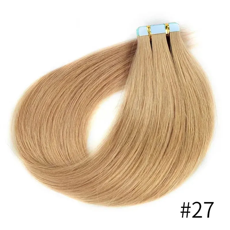Doreen Tape in Hair extensions 100% Human Hair Material 16 to 24 inch 50g/set Natural Black Hair Extensions Real Human Hair