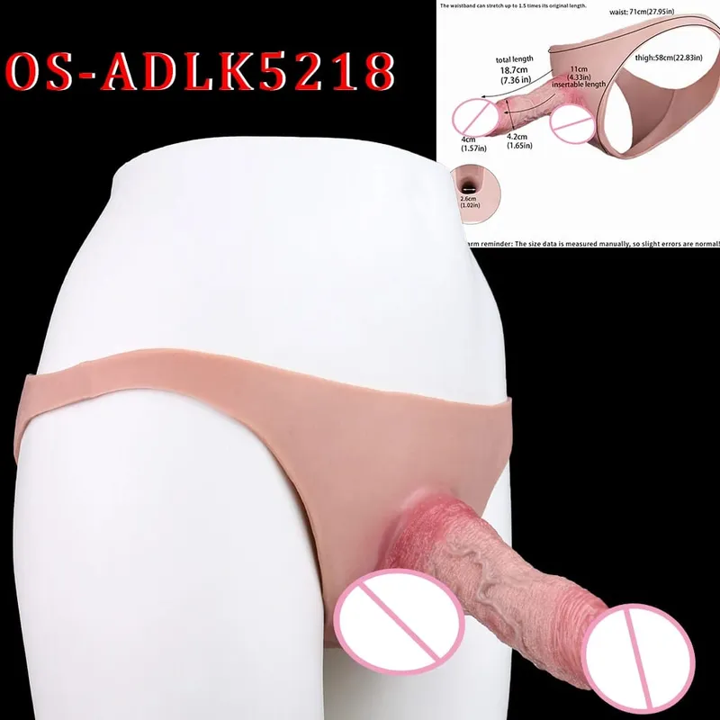Realistický rukáv na penis s vysokým pasem насадка на член Pásek na duté dildo kalhotky Silikon Dick Extender sexuální hračka pro muže — image 14